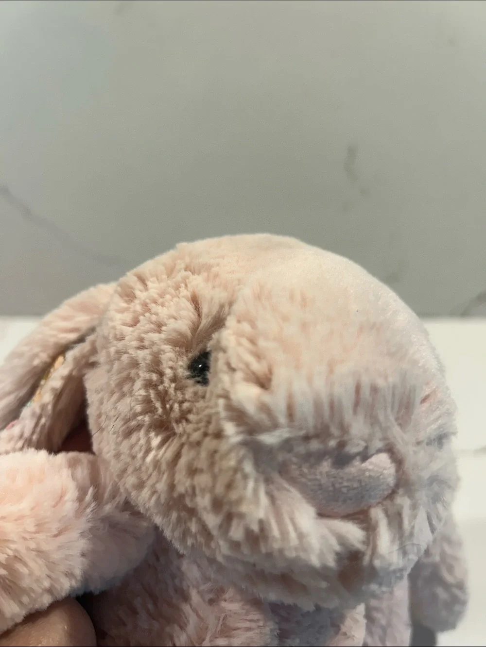 Jellycat Blossom Pale Pink Plush Bunny with Floral Ear and Paw Accents